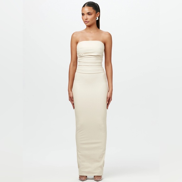 Naked Wardrobe Croc Zip Up Maxi Skirt